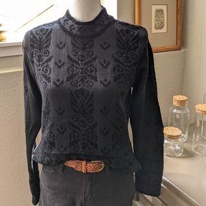 Vintage Back Mock Neck Sweater